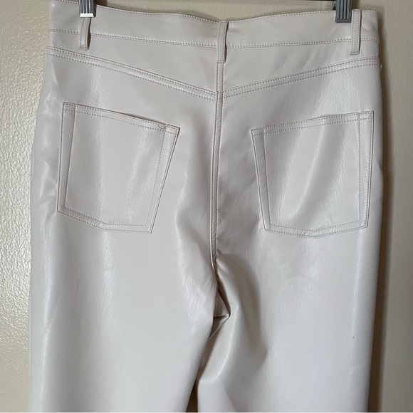 Wilfred Melina Cropped in Birch Ivory Vegan Leather Pants FLAW - Picture 8 of 13